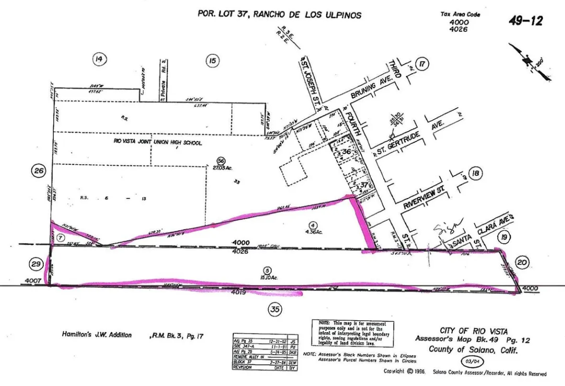 4.36 acre lot, Rio Vista